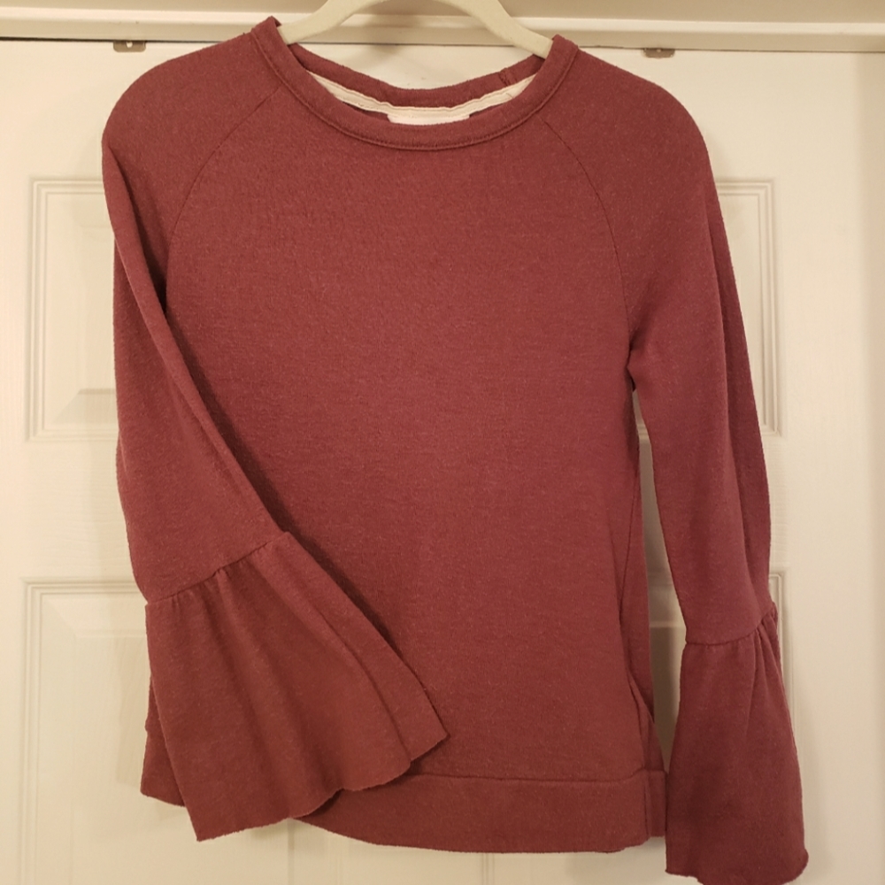 *SALE* Lauren Conrad XS burgundy open-sleeved top